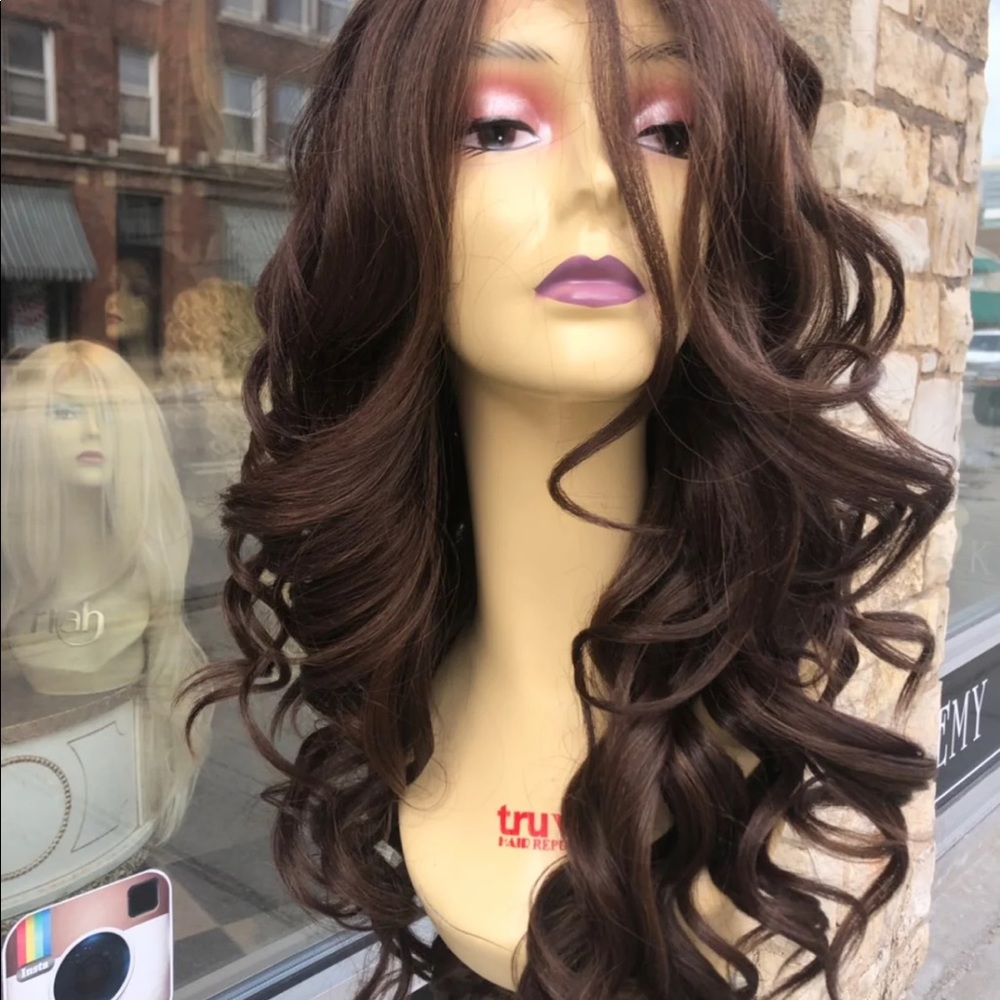 Long Brown Wig Romance Curl Lacefront 2020 wig - Picture 7 of 8